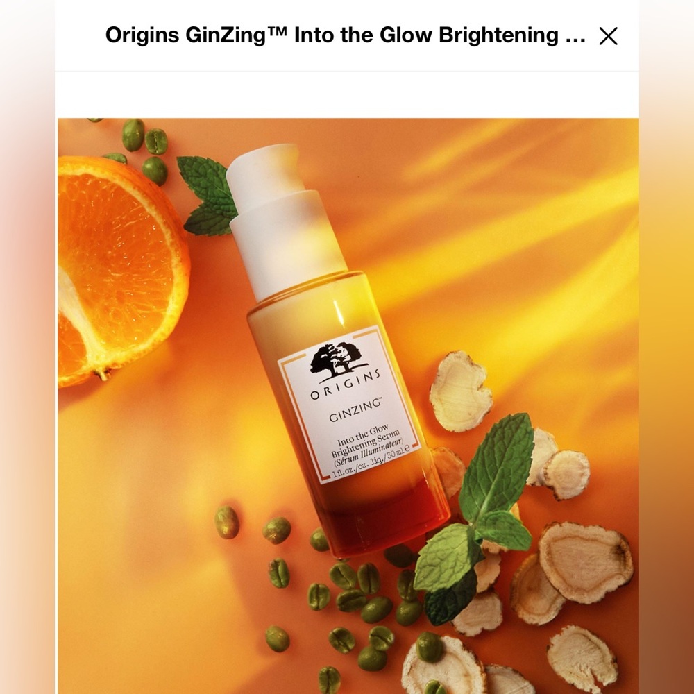 Origins GinZing Into the Glow Brightening Serum 
1.0 oz/30 Ml